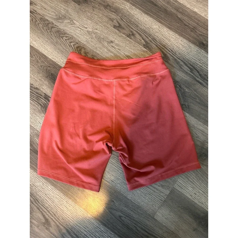 Cali Sport Women's High Rise Biker Shorts Orange Size S Stretch Athleisure
